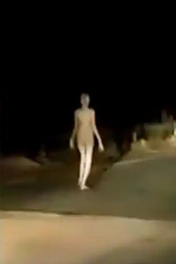 Captan supuesto alienígena caminando en carretera de India