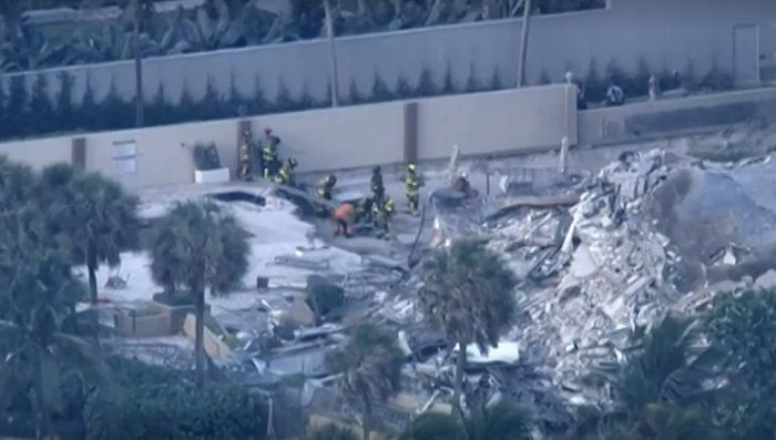 Fotos y videos del colapso de edificio en Miami