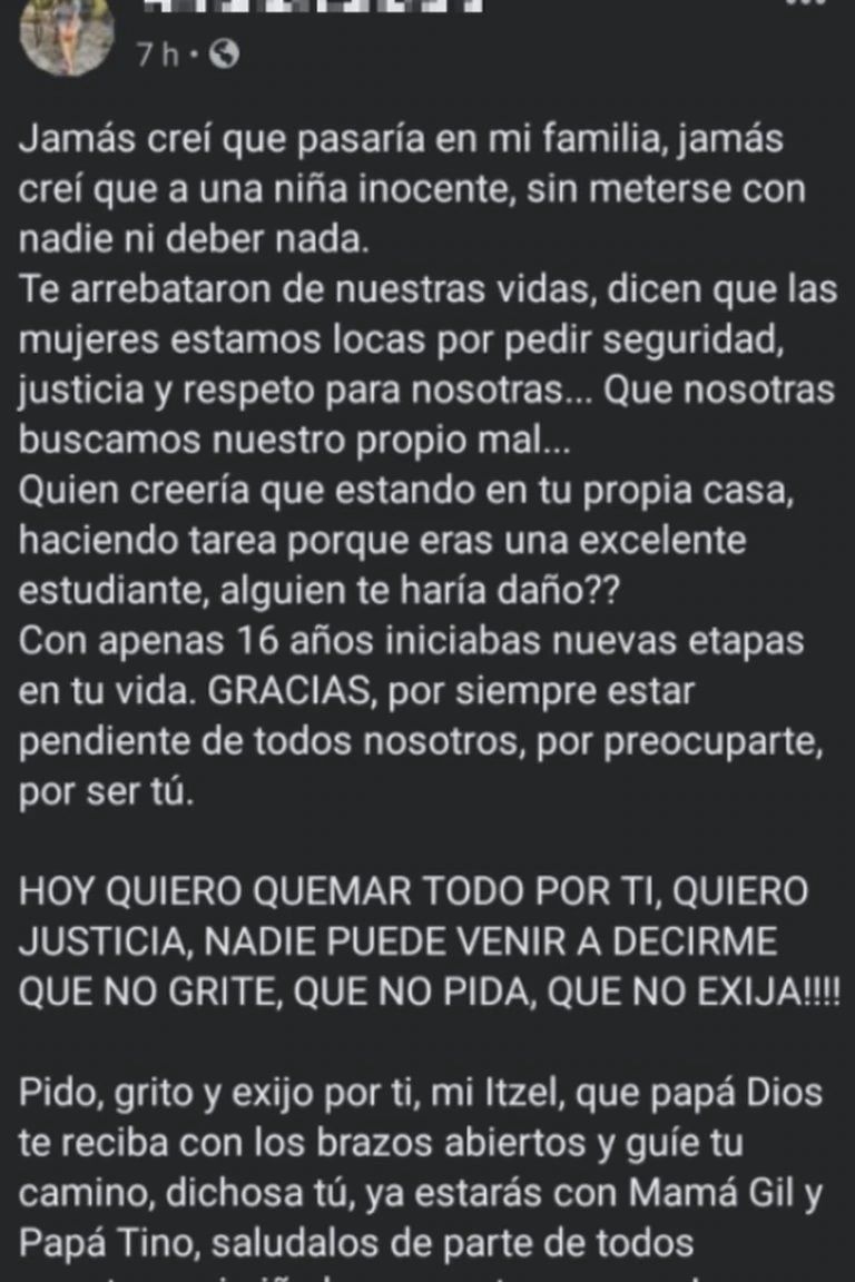 Exigen #JusticiaParaItzelDayana