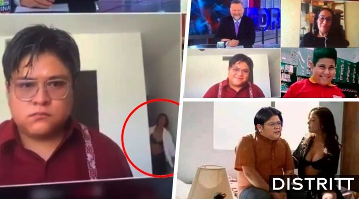 Gibrán Ramírez. Memes de la transmisión donde se coló mujer