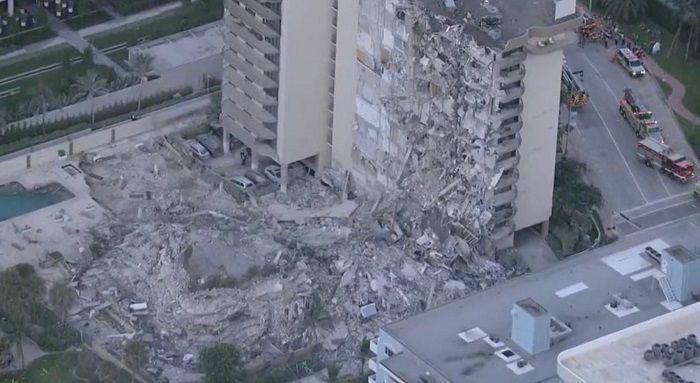 Fotos y videos del colapso de edificio en Miami