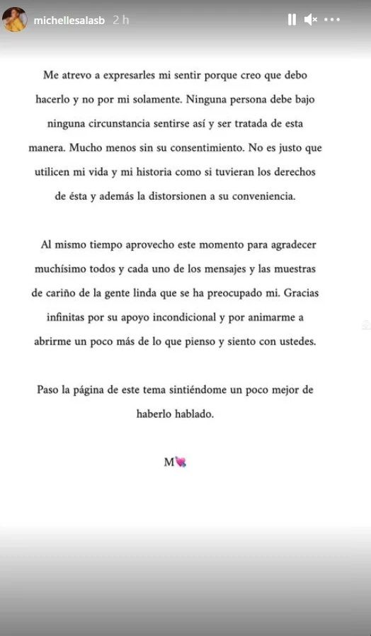 ¿Qué dijo Michelle Salas sobre su historia en serie de Luis Miguel?