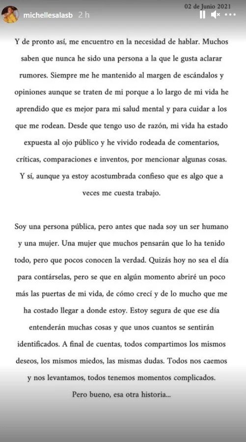 Michelle Salas explota contra serie de Luis Miguel por violentar su intimidad