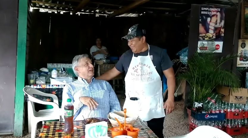 El día que AMLO visitó la birriería de Margarito