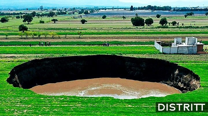 Socavón en Puebla. ¿Cómo se ve y por qué se formó?