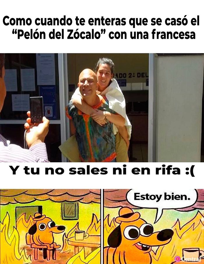 ¿Con quién se casó el pelón del centro?