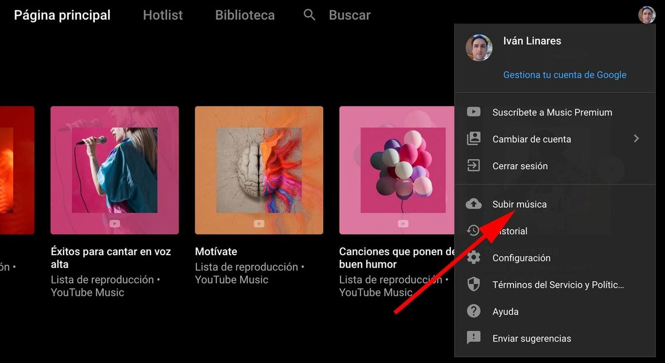 ¿Cómo subir tus canciones a YouTube Music?