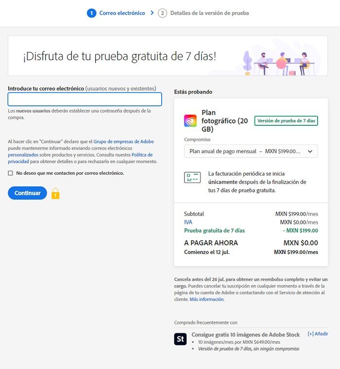 Pasos para descargar Photoshop gratis