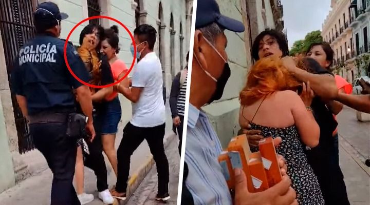 Descubre a su novio con amante y lo agarra a mordidas |VIDEO