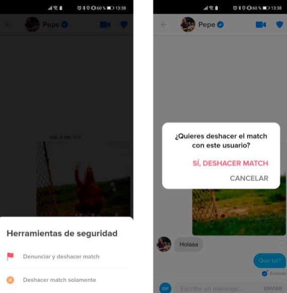 ¿Cómo bloquear a alguien en Tinder?