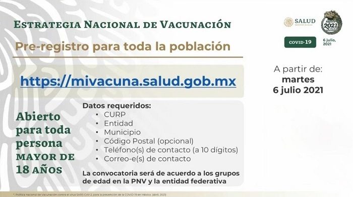 Vacunación COVID para mayores de 18 años. ¿Cómo registrarse?