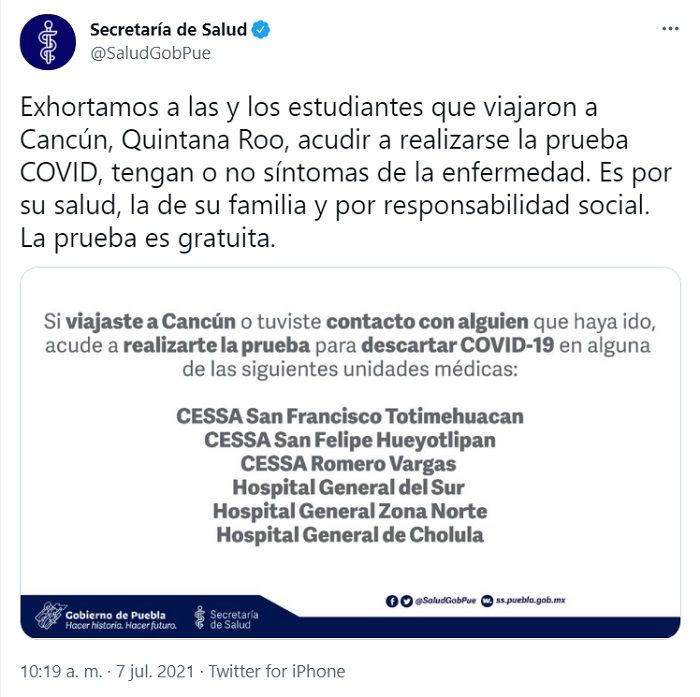 SSa rastrea a estudiantes del viaje a Cancún