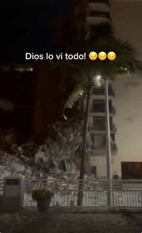 Mujer graba video 7 minutos antes del derrumbe en Miami