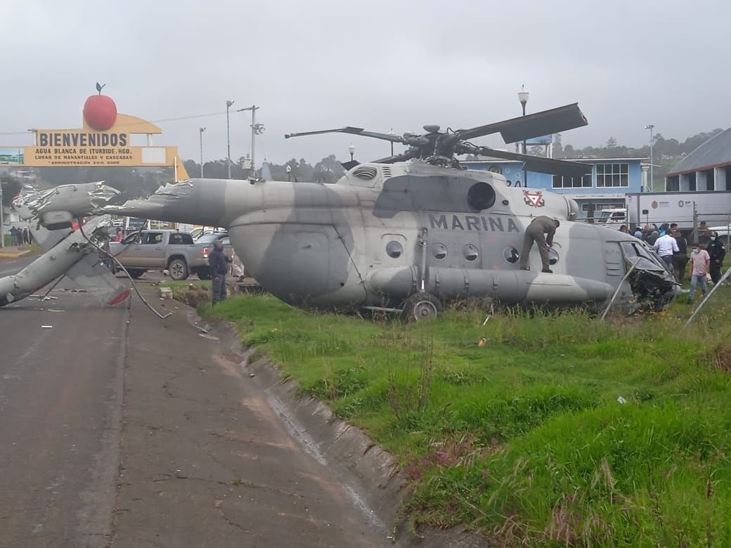 Graban caída de helicóptero de la Marina en Hidalgo |VIDEO 