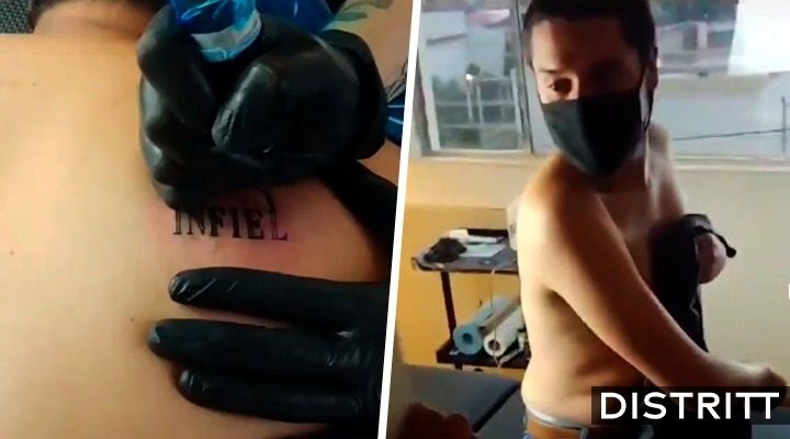 Descubre a su novio infiel y se venga regalándole un tatuaje