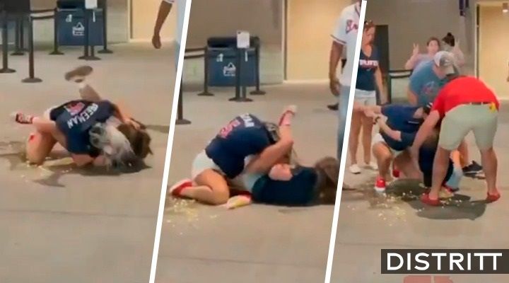 Graban pelea de mujeres en juego de los Bravos de Atlanta