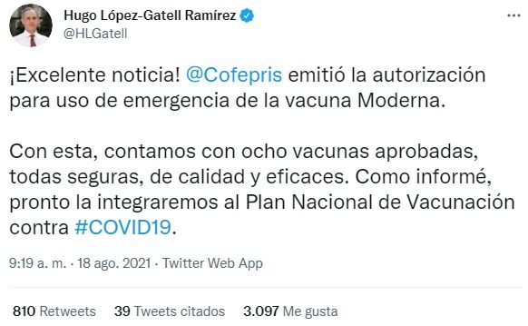 Vacuna de Moderna. Efectividad, dosis y efectos secundarios