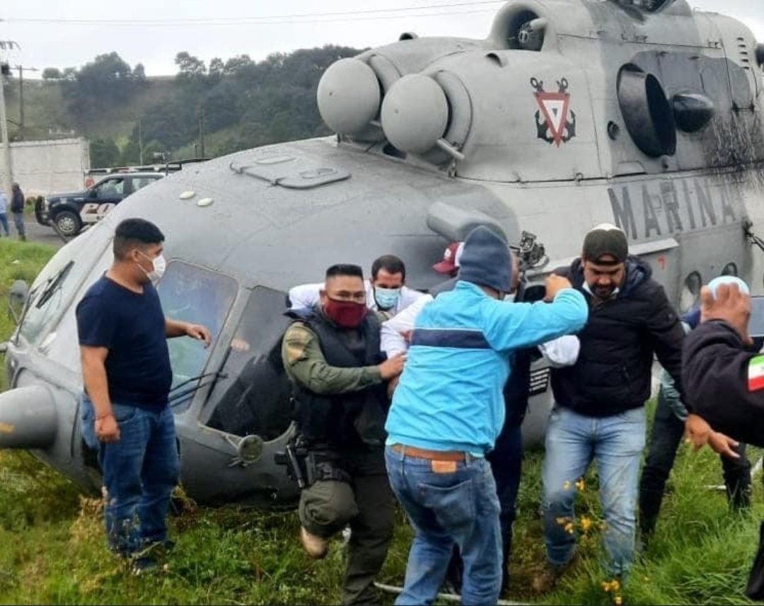 Graban caída de helicóptero de la Marina en Hidalgo |VIDEO 