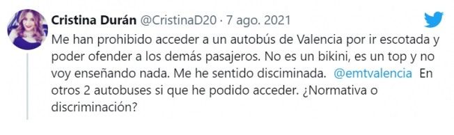 Le impiden subir a autobús por su escote; caso se hace viral