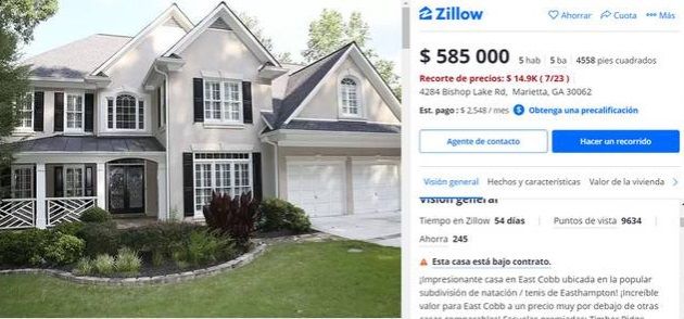 Ponen en venta casa de Ricardo Anaya en Atlanta