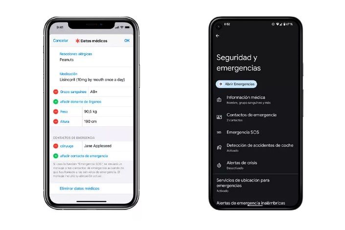 Activar botón de emergencia en iOS