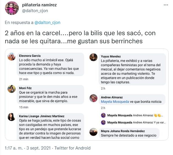 ¿Andra Milla demandó a Piñatería Ramírez?