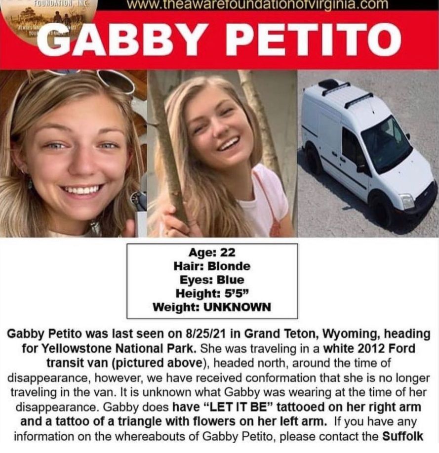 Reportan la desaparición de Gabby Petito