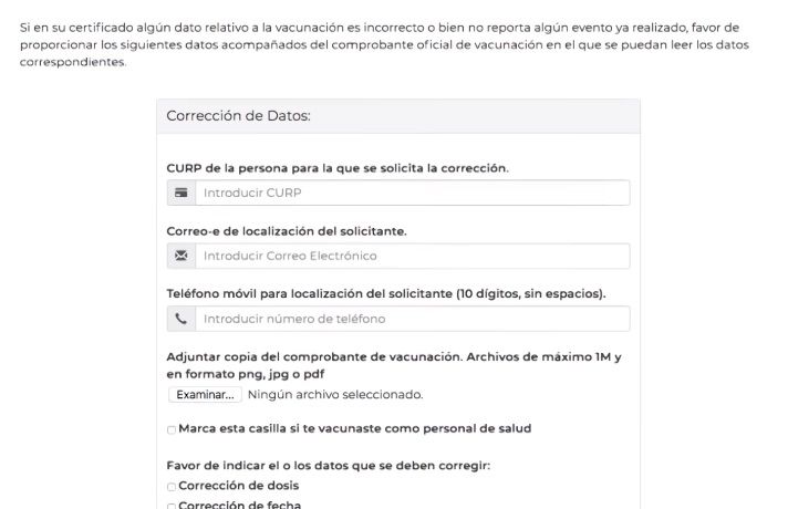 ¿Cómo corregir algún error en mi certificado?