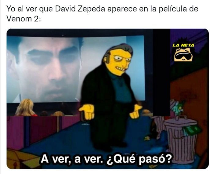 David Zepeda. Los memes de su escena en Venom 2 