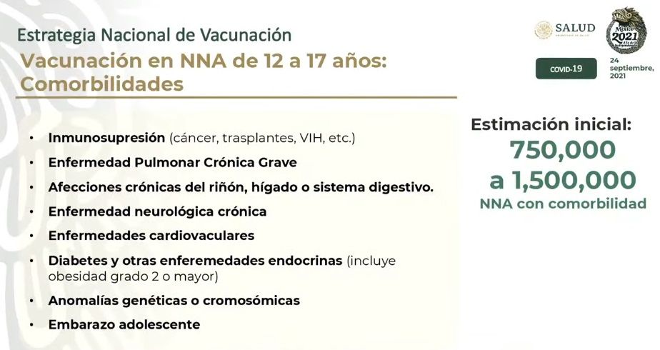 ¿Qué niños recibirán la vacuna COVID en México?