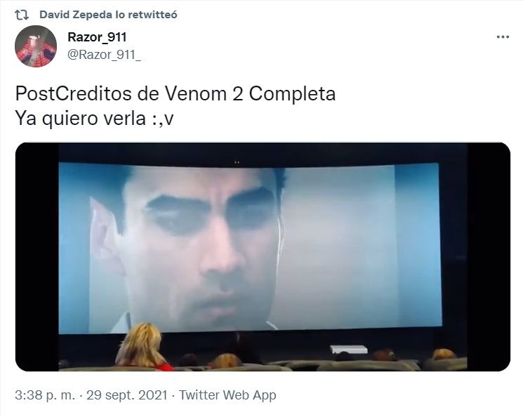 ¿David Zepeda aparece en Venom 2?