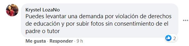 Actitud de la docente provoca indignación