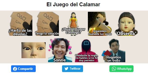 ¿Cómo descargar los stickers de El juego del calamar?