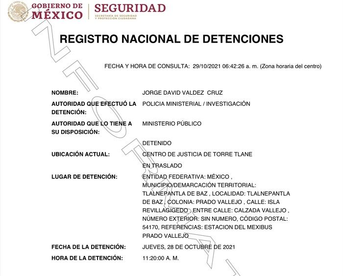 Detienen a ladrón que disparó a chofer en Tlalnepantla