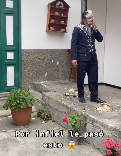 Video de pastelazo a infiel se hace viral