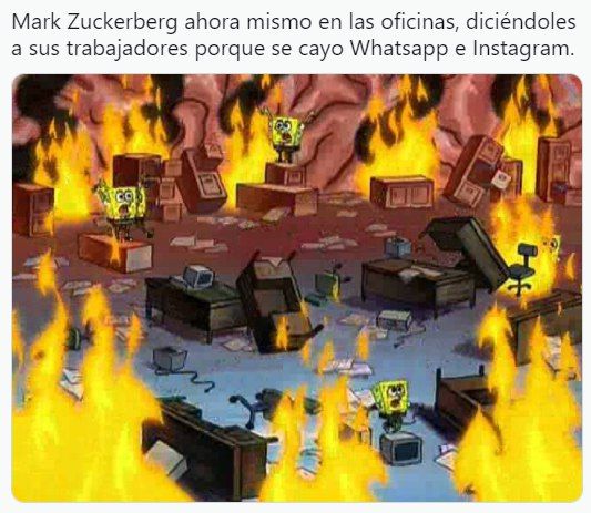 Memes de la caída de Facebook, WhatsApp e Instagram