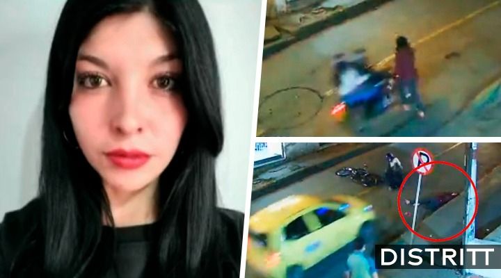 Motocicleta y taxi atropellan a mujer en Colombia |VIDEO