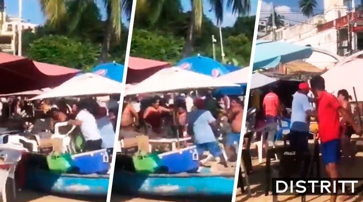 Turistas se pelean con comerciantes en Acapulco |VIDEO