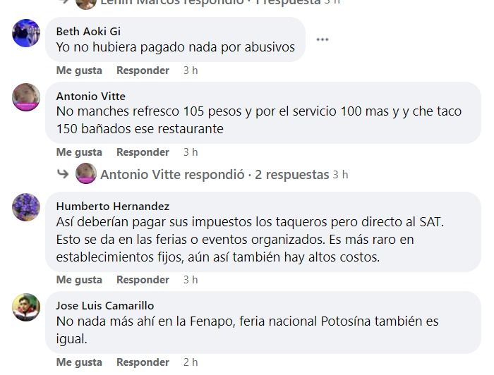 Cuenta de tacos de más de mil pesos se hace viral