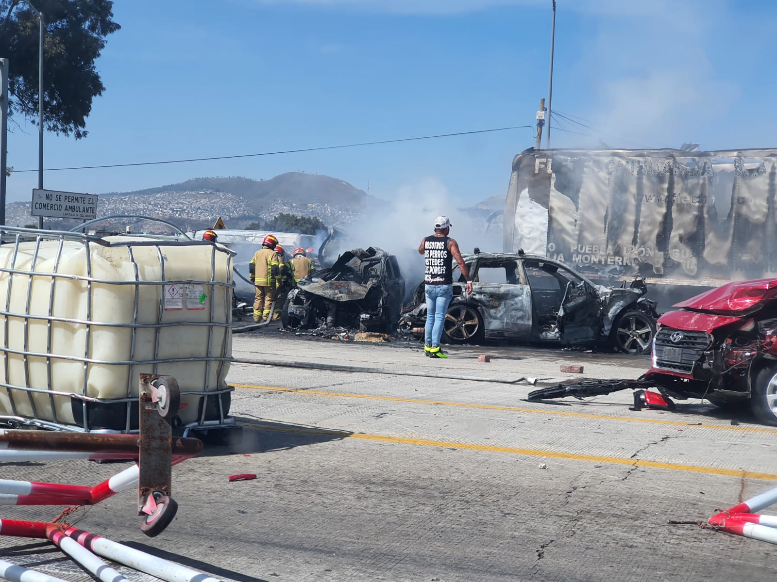 El video sobre el accidente en la autopista