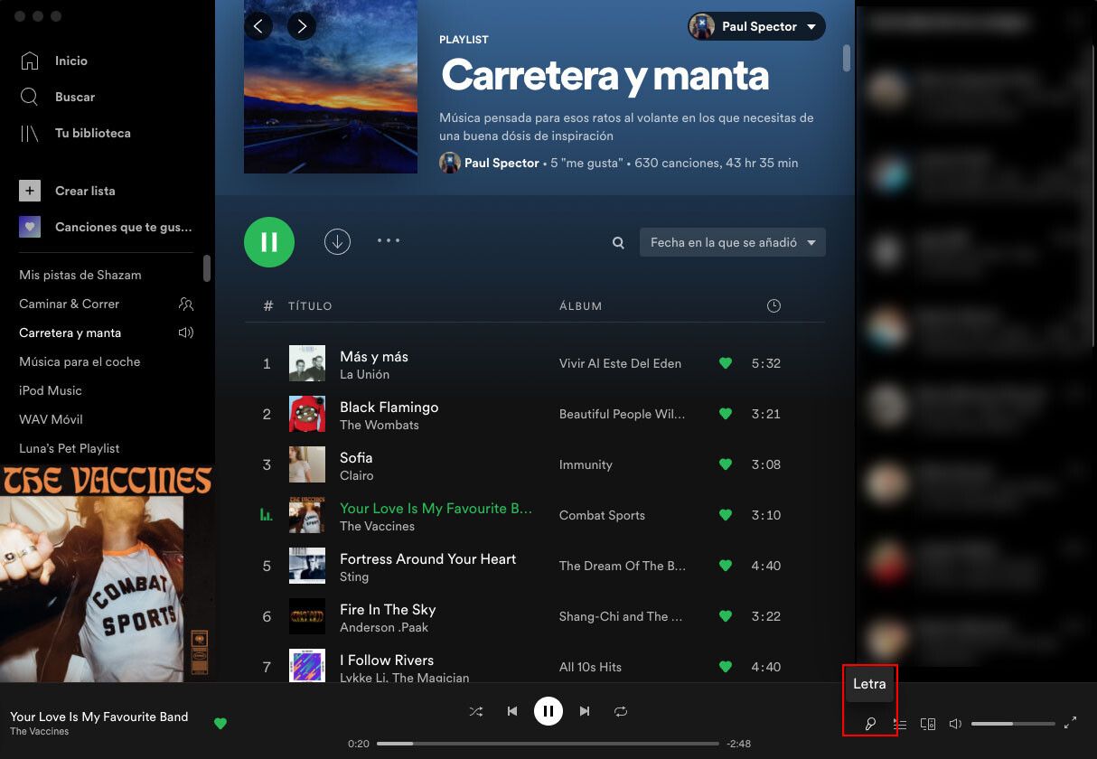 ¿Cómo activar el karaoke de Spotify en computadora?
