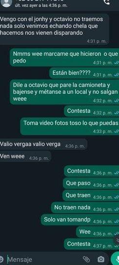 Chat del acompañante de Octavio Ocaña