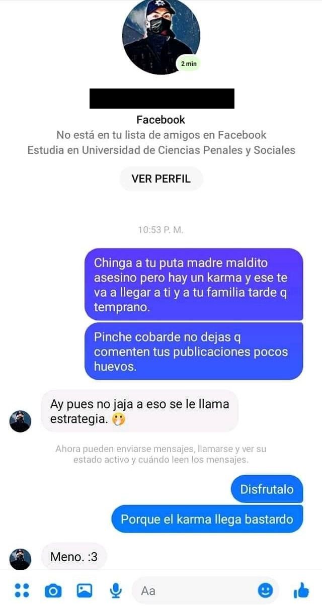 Publicaciones de supuesto policía indignan a seguidores de Benito