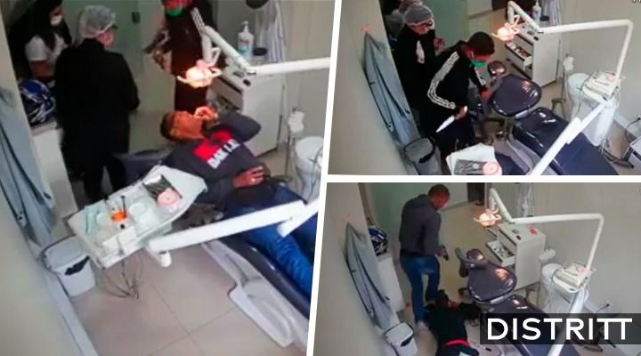 Paciente somete a ladrones en consultorio dental |VIDEO