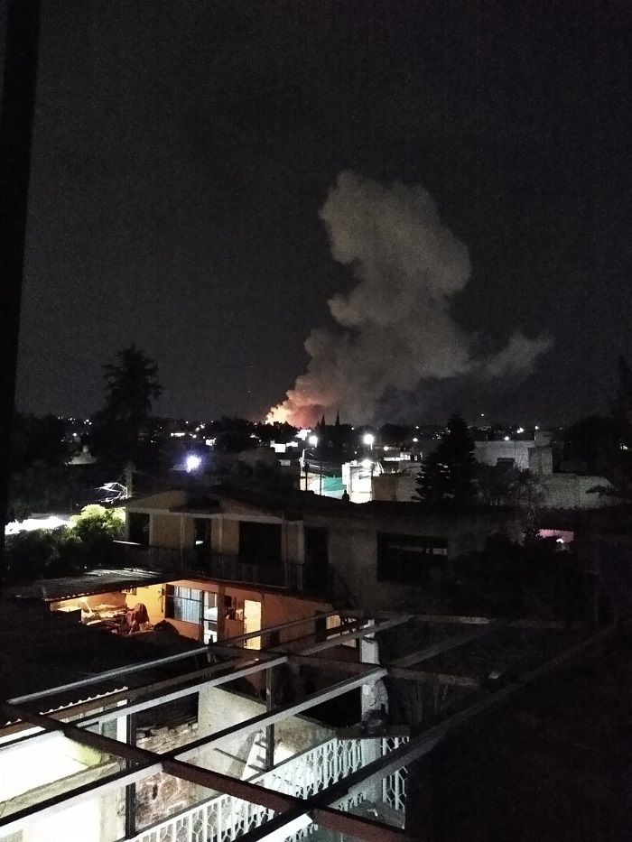 Difunden fotos y videos de explosión en Tultepec