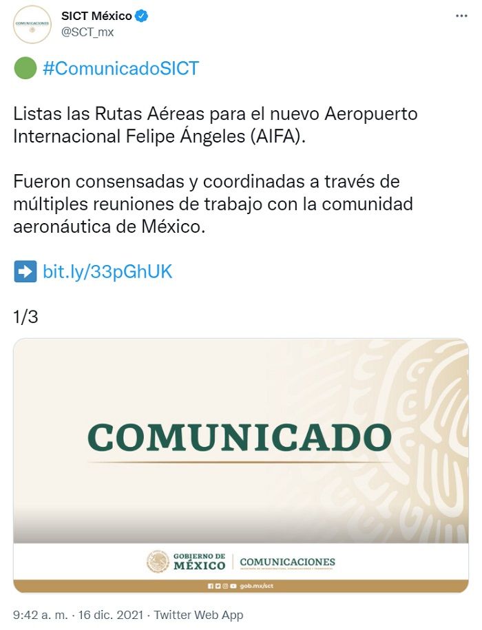 Destinos del Aeropuerto Felipe Ángeles