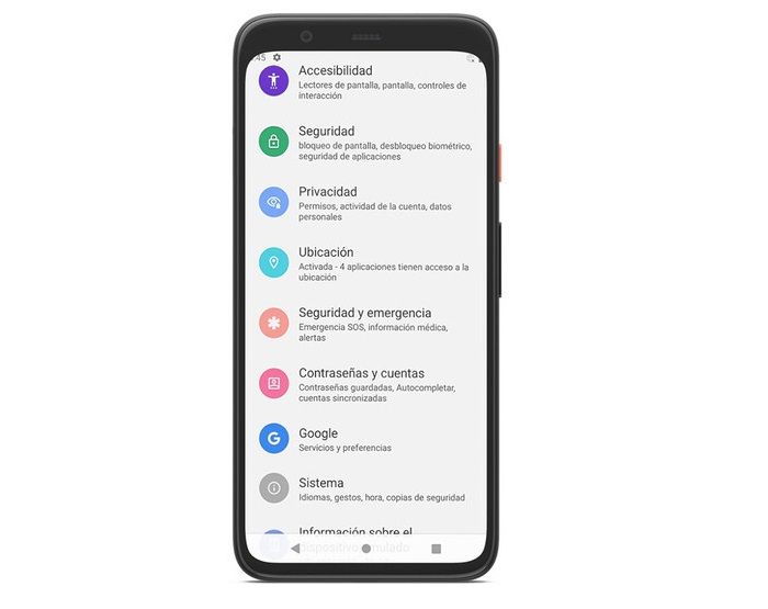 Otras opciones de seguridad de Android 12