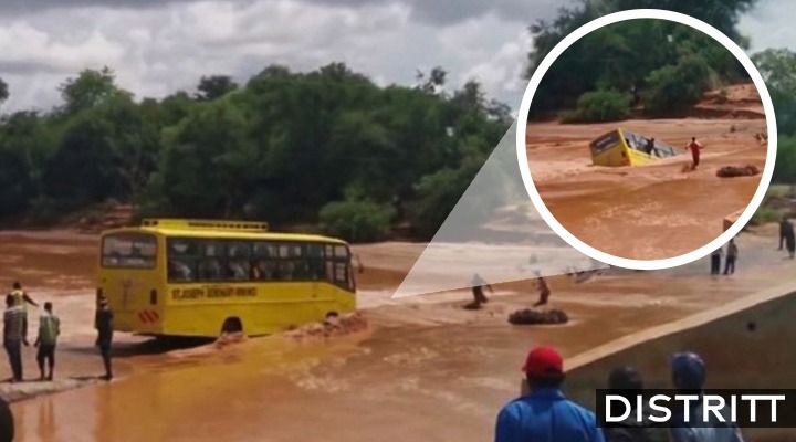 Kenia. Autobús intenta cruzar río y se hunde |VIDEO