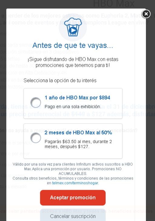 ¿Cómo cancelar suscripción a HBO con Telmex?