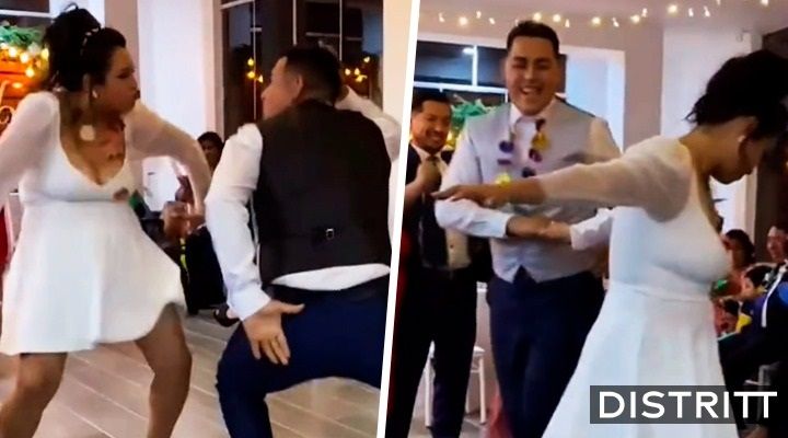 Novios bailan Eso Tilín en su boda; video se hace viral